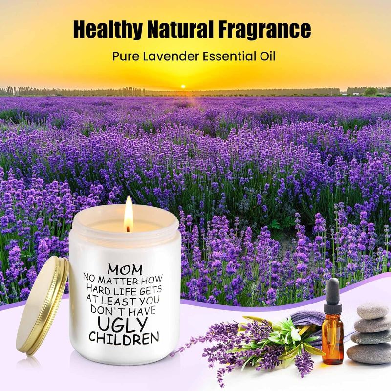 Photo 1 of "Enjoy Your Life" Lavender Scented Candle- Mom Gift