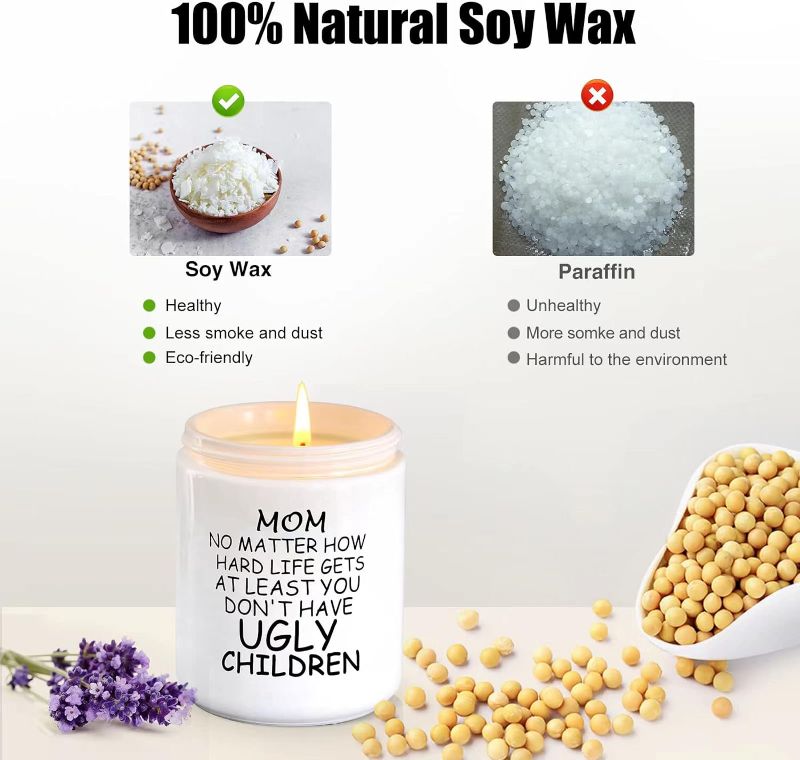 Photo 1 of Mothers Day Gifts for Mom from Daughter Son, Funny Mom Gifts for Birthday Christmas Valentines Day, Soy Wax, Lavender Scented Candles(7oz)