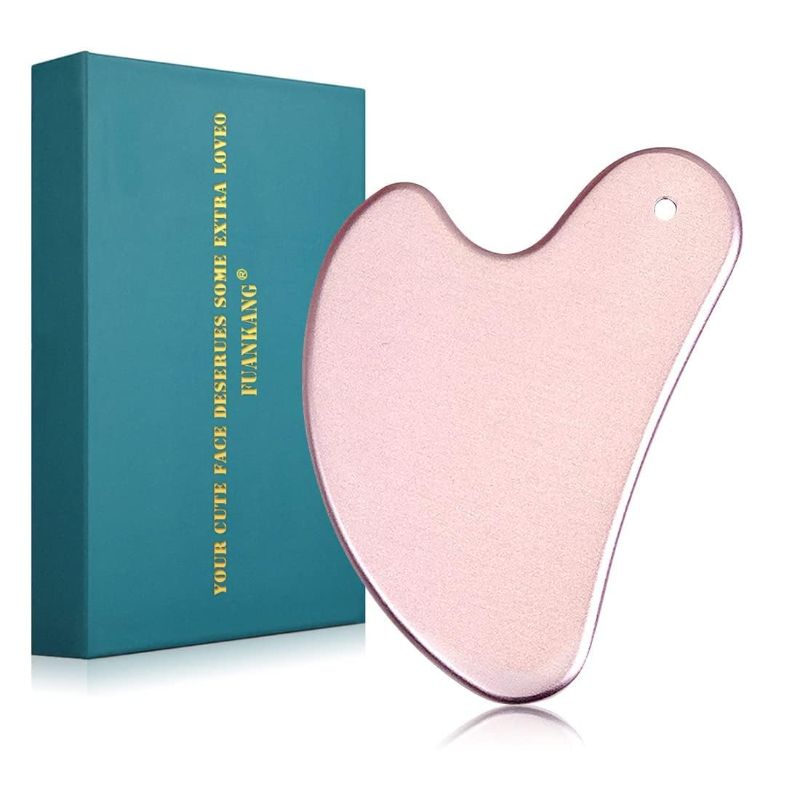 Photo 1 of FUANKANG Gua Sha Facials Tools Aluminum Alloy Gua Sha Tighten Skin Heart Massage Guasha Beauty Tools for Body Face Eyes Neck Beauty Tools Lymphatic Drainage Massager