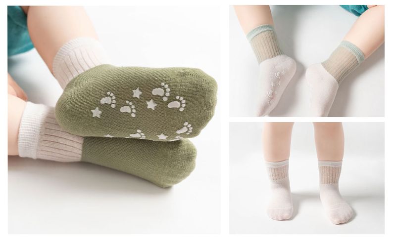 Photo 1 of [Size 0-6mo] TONGXINHUA 10pcs Toddler Non Slip Grip Ankle Breathable Floor Socks for Baby Infants Children Girls Boys
