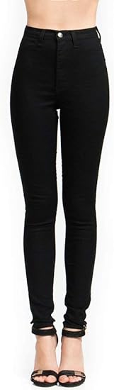 Photo 1 of [Size 11] Vibrant Women’s Denim Skinny Jeans – Super Stretch High Waisted Classic Casual Slim Fit Pants- Black