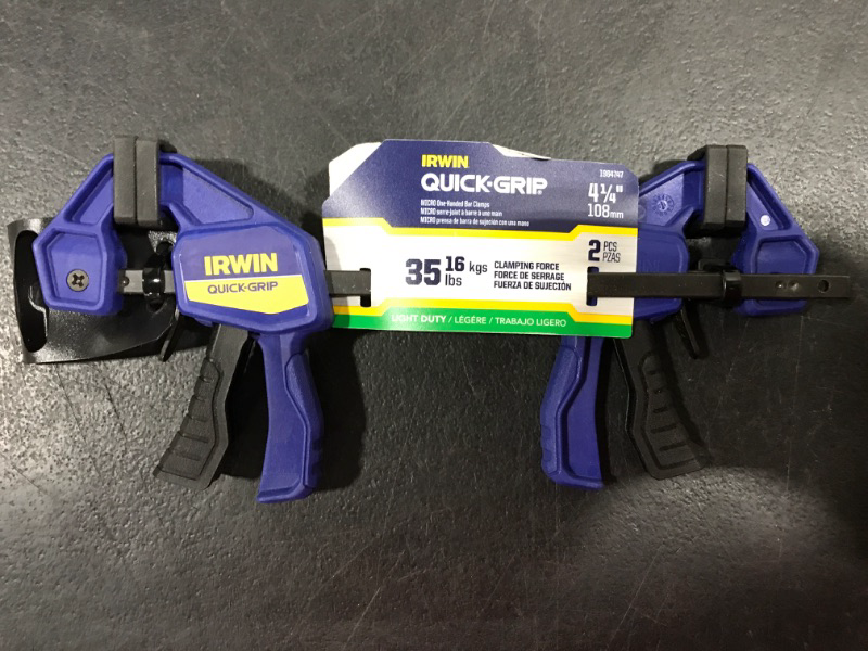Photo 1 of 2 pack- IRWIN QUICK-GRIP 6-in Medium-Duty One Handed Bar Clamp