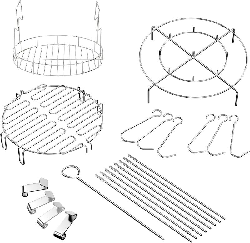 Photo 1 of Bunk Bed Basket, 22PCS Accessory Kit for Char-Broil The Big Easy 6584315P06 & 7238884P06 Turkey Fryer Parts, for Charbroil Big Easy Oil-Less Turkey Fryer Accessory Kit &Charbroil Infrared Vertical BBQ
