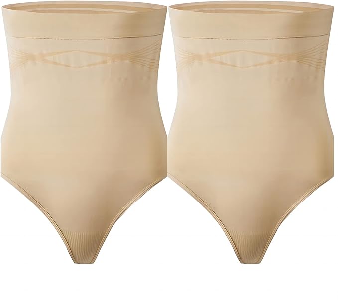 Photo 1 of L/XL -YEYAYEA High Waist Tummy Control Thong Shapewear Women's Seamless Shapewear Thong Body Shaping Underwear