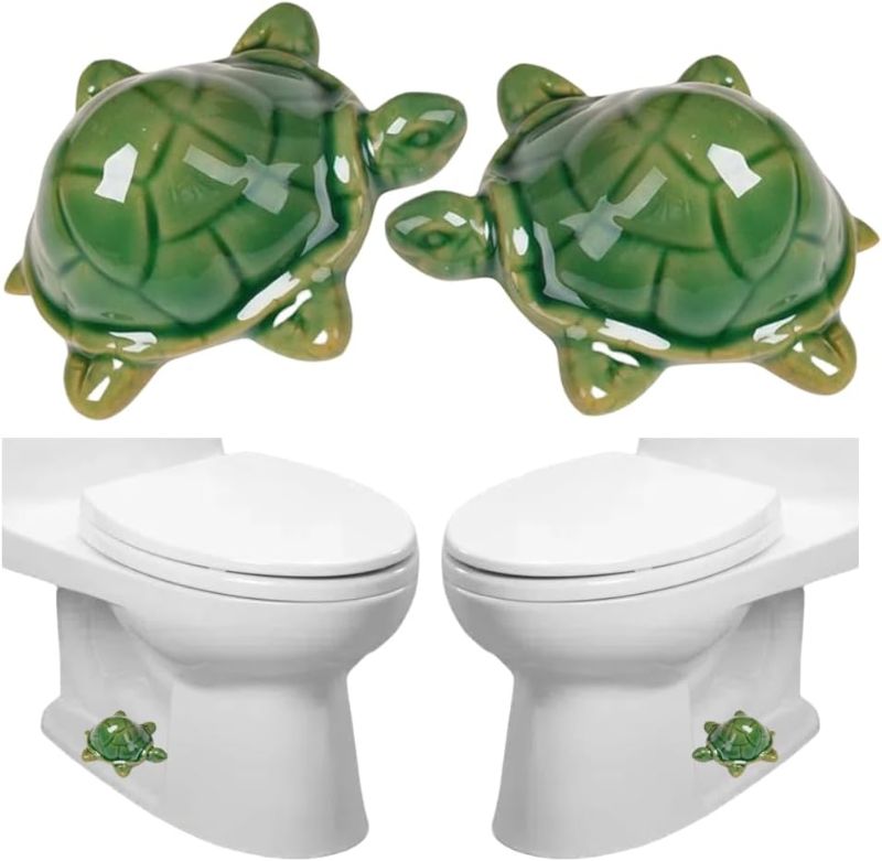 Photo 1 of 2Pcs Sea Turtle Toilet Bolt Caps, Decorative Toilet Bolt Covers, Cute Frog Covers Toilet Bolts Bathroom Decor Easy Installation Toilet Replacement Parts, Set of 2
