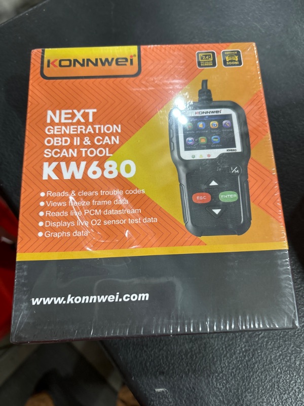 Photo 2 of KONNWEI OBD2 Diagnostic Tool Car Code Reader KW680 Enhanced Check Engine Light Scan Tool OBD II Scanner for Cars After 1996 (KW680)