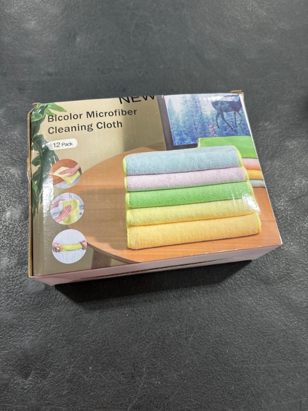 Photo 1 of 12 Pack Reusable Mop Pads for Swiffer Sweeper Mops Microfiber Mop Pads Floor Mop Refills Machine Washable Hardwood Floor Mop Pads Refills Compatible with Swiffer Sweeper Mops, 11.4”x6.5” Multicolor
