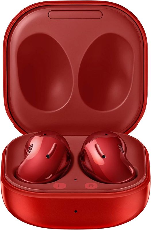 Photo 1 of SAMSUNG Galaxy Buds Live True Wireless Bluetooth Earbuds w/ Active Noise Cancelling, Charging Case, AKG Tuned 12mm Speaker, Long Battery Life, US Version, Mystic Red 