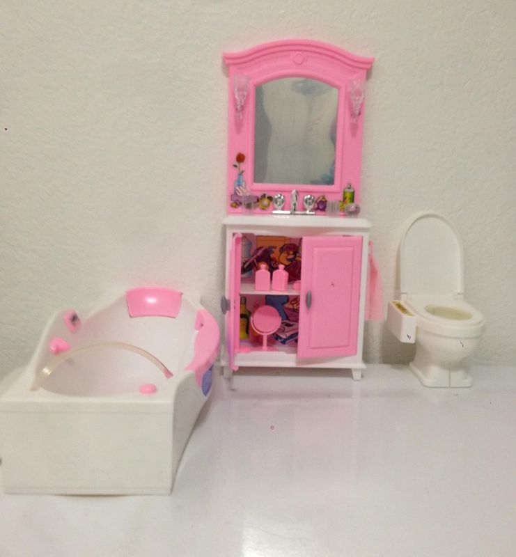 Photo 1 of My Fancy Life Dollhouse Furniture- Bath Room with Bath Tub and Vanity 