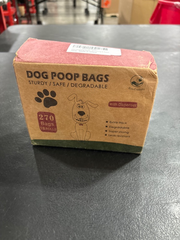 Photo 2 of 270 Count Dog Waste Bags with Dispenser Leak Proof Extra Thick for Walking, Leash Training & Travel Multicolor