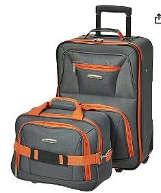 Photo 1 of Rockland New Generation 2-Piece Lightweight Carry-on Softsided Luggage Set (Charcoal)