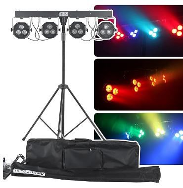 Photo 1 of 4 Bar Gigbar DJ Light Stands, Stage Lighting Stand with DMX LED, Mobile DJ Lighting Packages