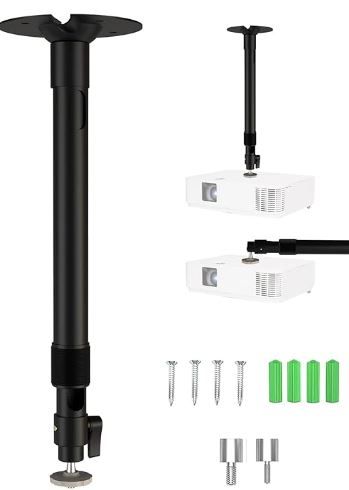 Photo 1 of MIOAGT Universal Projector Ceiling or Wall Mount Hanger with 360°Rotatable Head and Extendable Length 10.22 Inch to 15.73 Inch, 11lbs Loading Capacity and 2 Free Adapters 