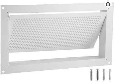Photo 1 of VEVOR, 8" Height x 16" Width x 2" Depth, Reduce Foundation Damage Risk, White, Wall Mounted Crawl Space Flood Vent 