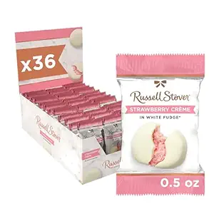 Photo 1 of Russell Stover White Fudge Strawberry Creme - 0.5 oz (Pack of 36) 