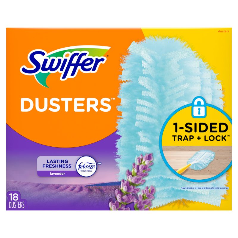 Photo 1 of Swiffer Dusters, Ceiling Fan Duster, Multi Surface Refills with Febreze Lavender, 18 Count 18 Count (Pack of 1) Duster