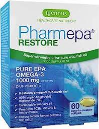 Photo 1 of Pharmepa Restore 1000mg Pure EPA Omega-3 Fish Oil Lemon Flavour 60 Softgels
BEST BY: 06/2024