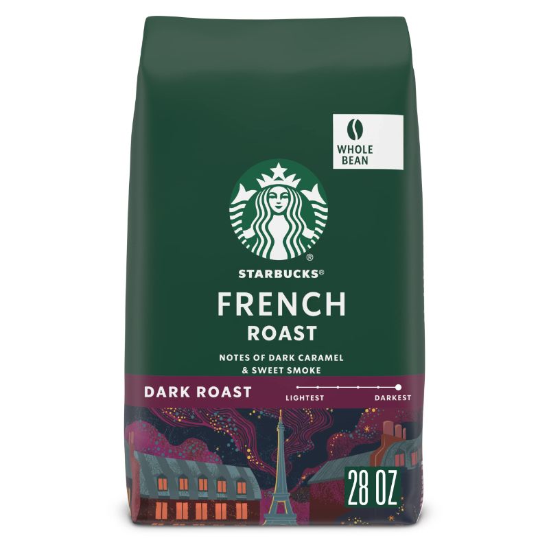 Photo 1 of Starbucks Dark Roast Whole Bean Coffee — French — 100% Arabica — 1 bag (28 oz) French 28oz (Pack of 1)
BEST BY: 11/23/2024