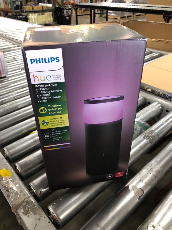 Photo 3 of Philips Hue Calla White and Color Ambiance Outdoor Pathway Light Base Kit (1 Light, Power Supply and Mounting Kit), Works with Amazon Alexa, Apple Homekit and Google Assistant, Hue Bridge Required
