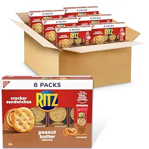 Photo 1 of RITZ Peanut Butter Sandwich Crackers, 48 Snack Packs (6 Boxes, 8 Crackers Per Pack) exp may 24 2024
