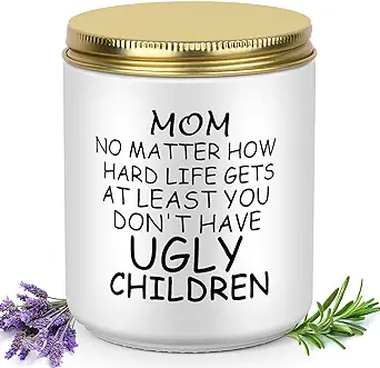 Photo 1 of Mothers Day Gifts for Mom from Daughter Son, Funny Mom Gifts for Birthday Christmas Valentines Day, Soy Wax, Lavender Scented Candles(7oz)