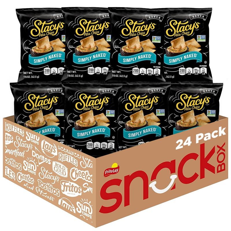 Photo 1 of Stacy's Pita Chips, Simply Naked, 1.5 Ounce (Pack of 24)
