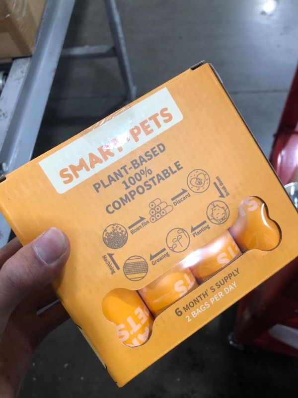 Photo 1 of 100% Certified Home Compostable Dog Poop Bags - EN 13432 Compliant Dog Waste Bags -360 Bags- 24x Rolls of Plant Based Compostable Poop Bags -Thick Doggie Poop Bags?Orange?