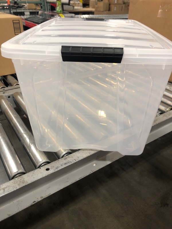 Photo 2 of  72qt Clear View Plastic Storage Bin with Lid and Secure Latching Buckle