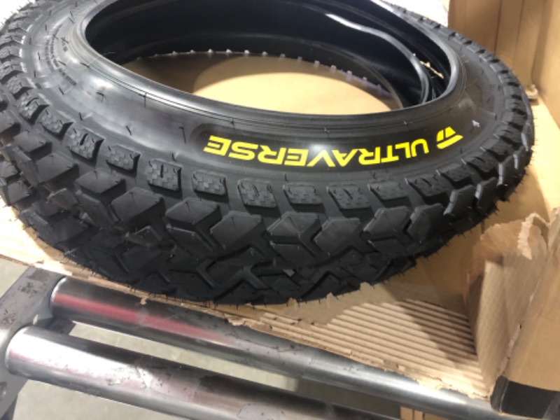 Photo 3 of ULTRAVERSE 20x4.0 Bike Fat Tire - Robust, High-Performance Fat Tire for MTB and Ebikes, Durable All-Terrain Directional Tread, Superior Density for Street & Trail Adventures