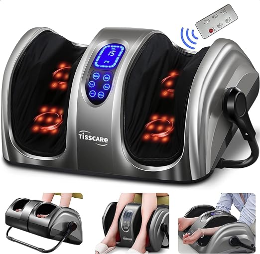 Photo 1 of TISSCARE Shiatsu Foot Massager with Heat-Foot Massager Machine for Neuropathy, Plantar Fasciitis and Pain Relief-Massage Foot, Leg, Calf, Ankle with Deep Kneading Heat Therapy, Gift for Mother