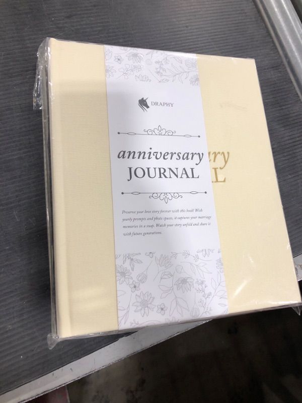 Photo 1 of Draphy Anniversary Journal for Couples - Elegant Wedding Memory Book and Photo Album with Pen Holder and Closure Band - The Perfect Anniversary Wedding Gifts for Couples