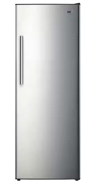 Photo 1 of 11 cu. ft. Convertible Auto Defrost Garage Ready Upright Freezer/Refrigerator in Stainless Steel, Energy Star
