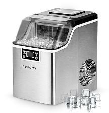 Photo 1 of EUHOMY Ice Cube Maker Machine Countertop, 2 Ways to Add Water, 45Lbs/Day 24 Pcs Ready in 13 Mins, Self-Cleaning Portable Compact, with Ice Scoop & Basket, Perfect for Home/Kitchen/Office/Bar