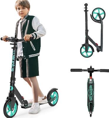 Photo 1 of WAYPLUS Kick Scooter for Ages 6+,Kid, Teens & Adults. Max Load 240 LBS. Foldable, Lightweight, 8IN Big Wheels for Kids, Teen and Adults