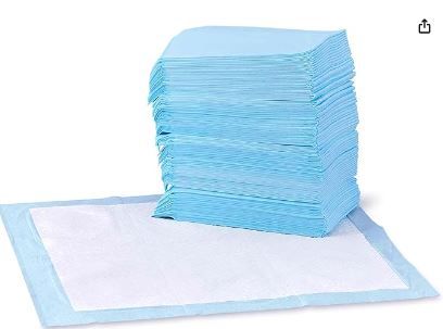 Photo 1 of Amazon Basics Dog and Puppy Pee Pads with Leak-Proof Quick-Dry Design for Potty Training