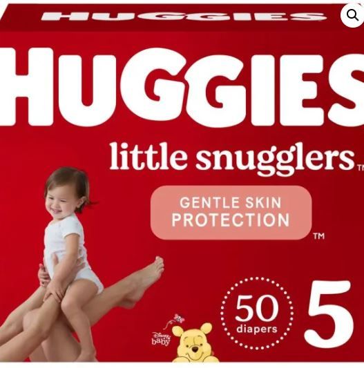 Photo 1 of Huggies Little Snugglers Diapers, Size 5, 50 Count 