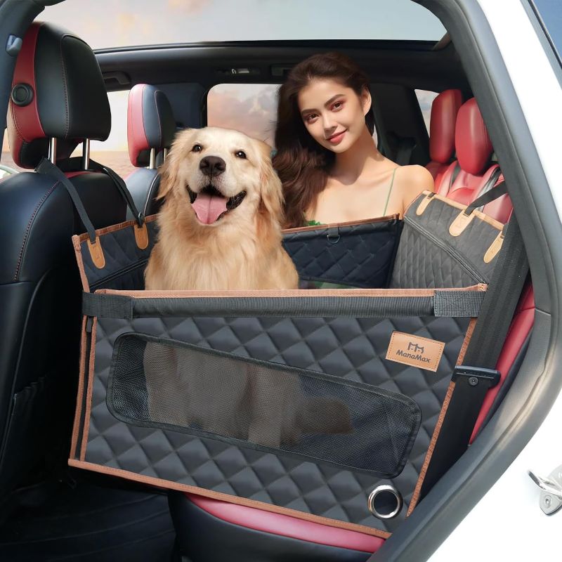 Photo 1 of Dog Car Seat for Large Medium Small Dogs,Back Seat Extender for Dogs,Dog Car Seat Cover for Back Seat, Dog Hammock for Car Back Seat Dog Bed Mattress,Pet Car Seat for Car SUV Truck(Black)

