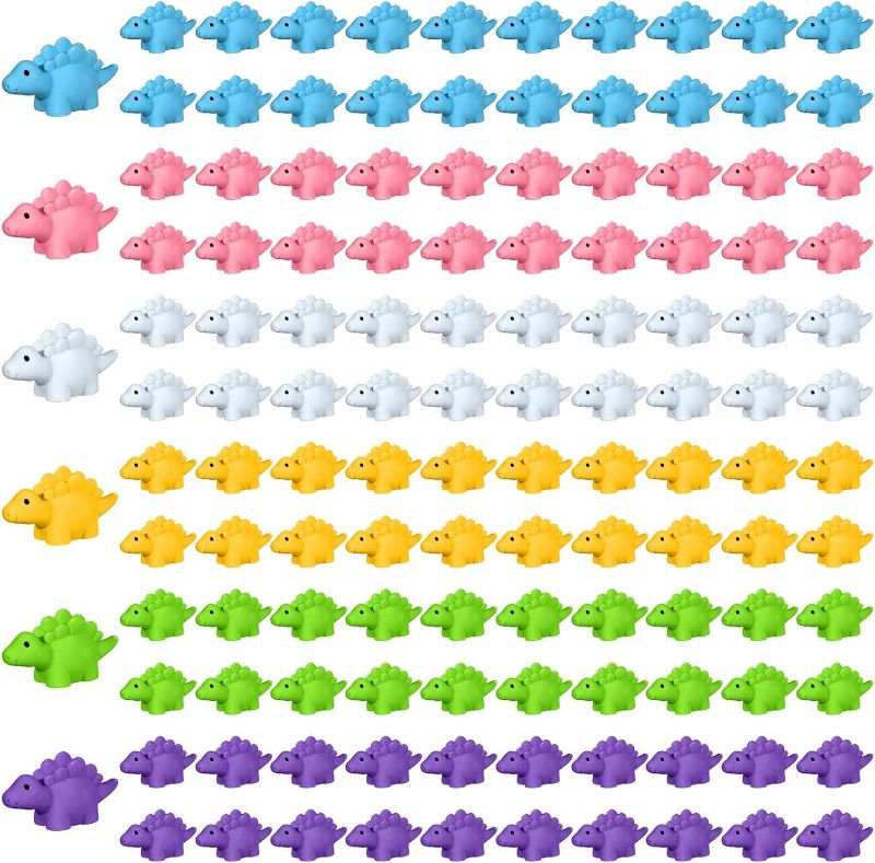 Photo 1 of 120 Pcs Mini Dinosaur Figures Tiny Resin Dinosaur Toys Colorful Miniature Triceratops Dinosaur Party Favor Bulk Small Dinosaurs Ornaments for Garden Landscape Cake Topper Birthday Decor