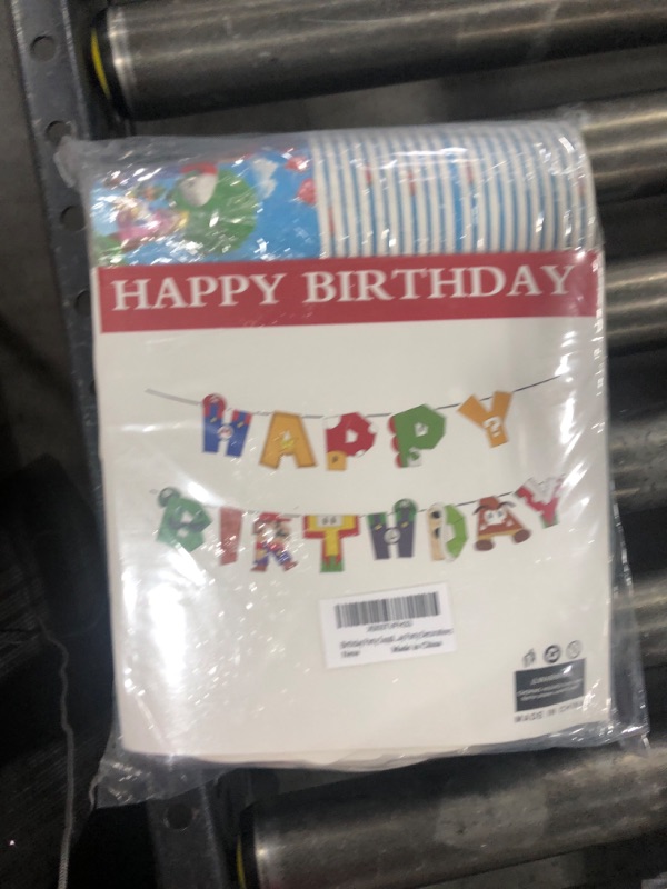 Photo 1 of Birthday Party Supplies Decorations included Plates Napkins Cups Tablecloth Banners Straws and Toppers,Party Supplies Decorations,Party Favors for 20 Guests