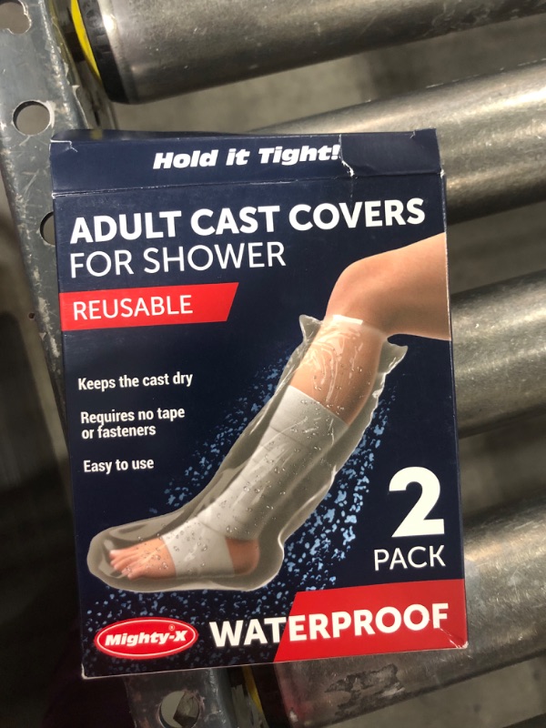 Photo 2 of 100% Waterproof Cast Cover Leg -?Watertight Seal?- Reusable 2 pk Cast Protector for Shower Leg Adult Knee, Ankle, Foot - Half Leg Covers