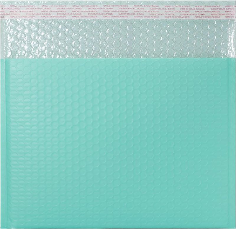 Photo 1 of 13x10" Side-Opening Teal Bubble Mailers (25-Pack)