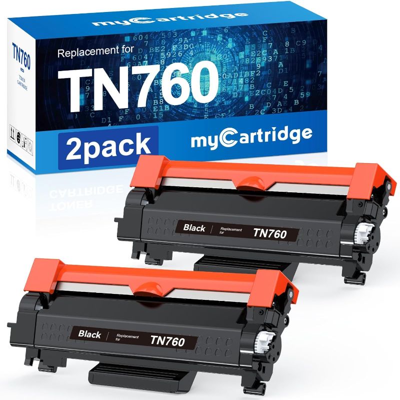 Photo 1 of myCartridge Remanufactured Toner Cartridge Replacement for Brother TN760 TN-760 TN730 TN-730 for MFC-L2710DW MFC-L2750DW HL-L2370DW HL-L2395DW DCP-L2550DW HL-L2350DW Printer Toner Cartridges(2 Black)
