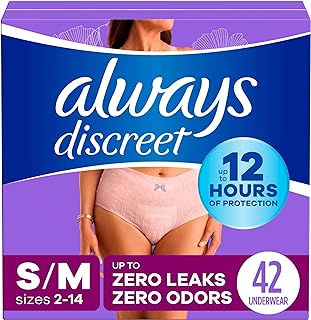 Photo 1 of 2 Pack -Always Discreet Incontinence Underwear for Women Maximum Absorbency, S/M, 42 Count (Packaging May Vary)
