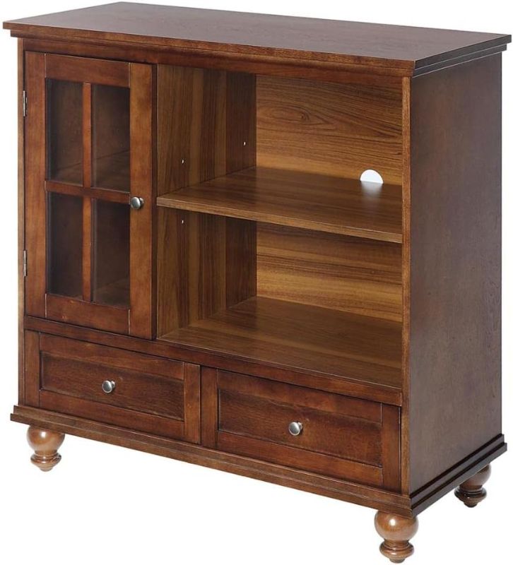 Photo 1 of Convenience Concepts Tahoe Highboy TV Stand, Dark Walnut
