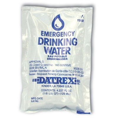 Photo 1 of 4 PACK - Emergency Water Pouch for Disaster or Survival, 125 ml Each 4.23 Fl Oz