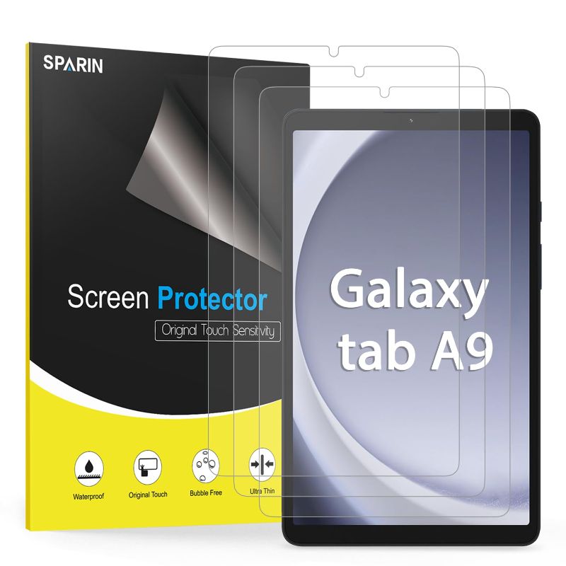 Photo 1 of PACK OF 2 - SPARIN 3 Pack Screen Protector (PET) for Samsung Galaxy Tab A9 (8.7 inch) 2023, High Response and HD Clear Film for Tablet A9