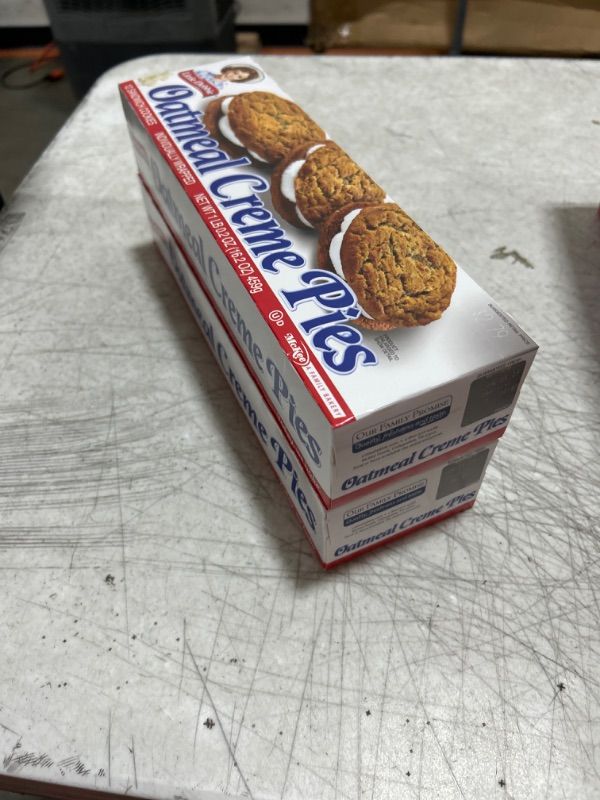 Photo 2 of 2 PACK - Little Debbie Oatmeal Crème Pies, 12 Individually Wrapped Sandwich Cookies, 16.2 OZ Box
