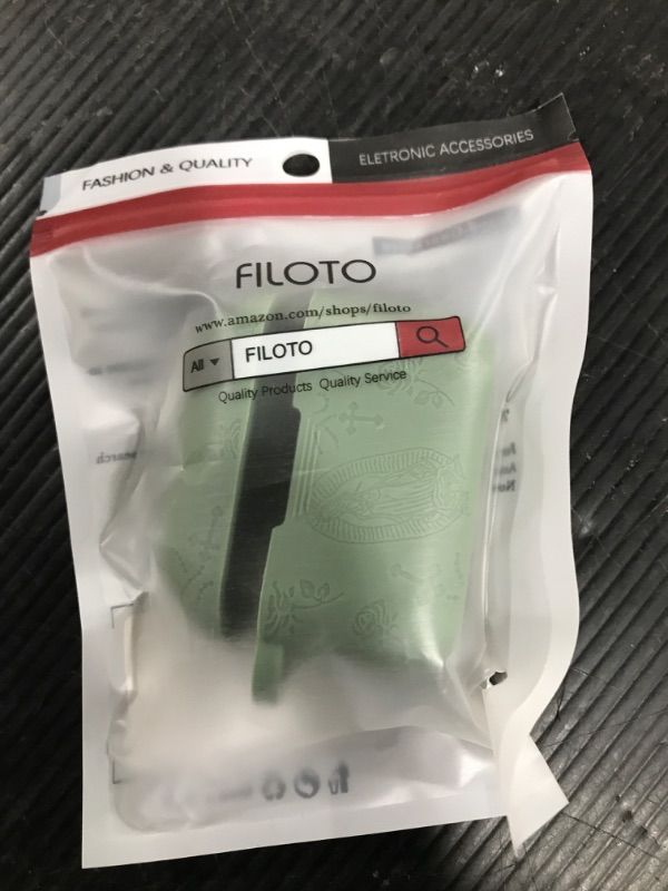 Photo 1 of Air Pods Pro Case Green with flowers.