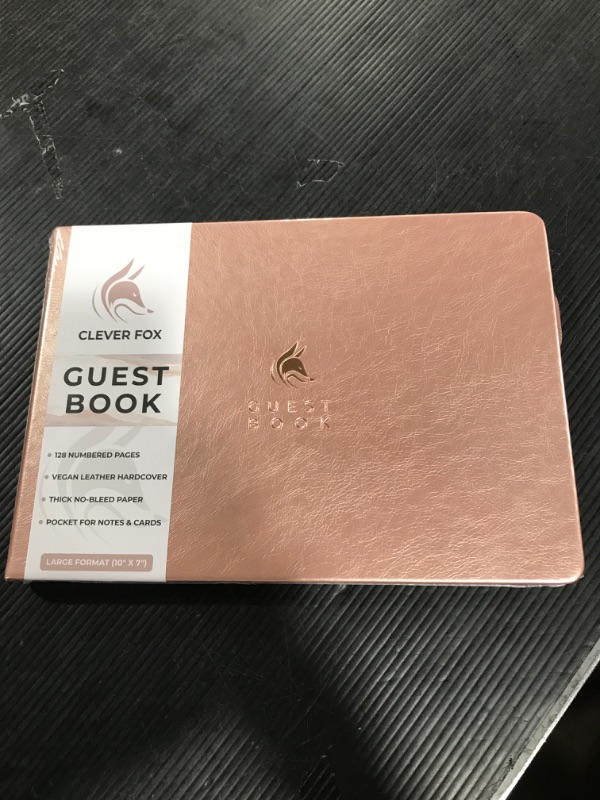 Photo 1 of Clever Fox guest book Rose Gold Color.