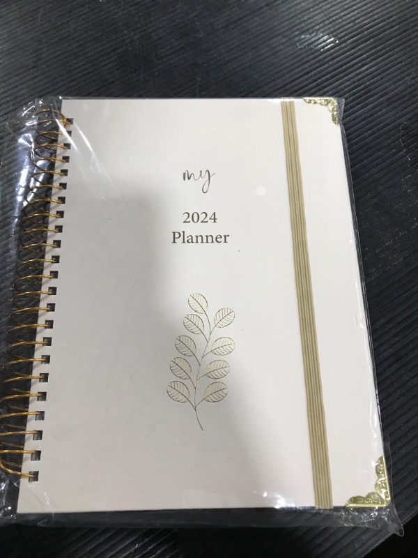 Photo 2 of 2024 Planner - Academic Planner with Tabs, 6.3x8.5 Weekly and Monthly Agenda Planner,Jan.2024-Dec.2024,Spiral Bound,Elastic Closure.